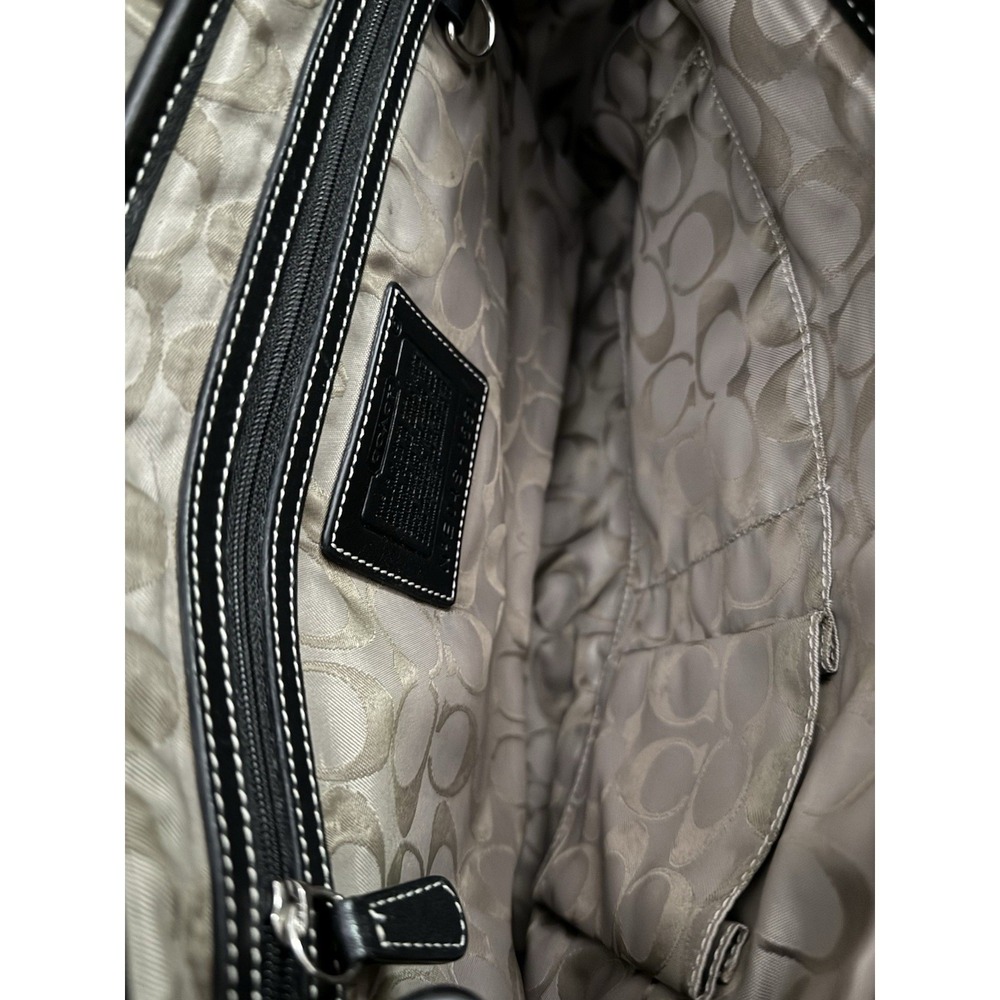 Coach Hampton Soho Satchel Purse‎ Black Supple Leather Luxury Chic Timeless - Picture 8 of 11